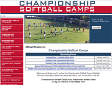 Tablet Screenshot of championshipsoftballcamps.com